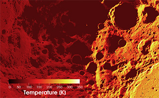 High lunar temperature simulations