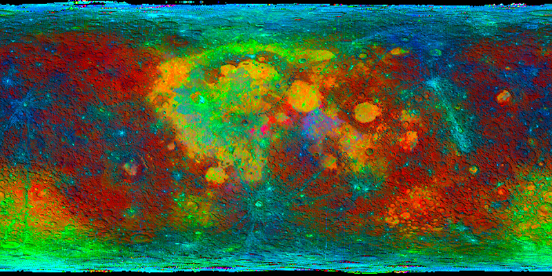 月の可視近赤外ハイパースペクトルマップ